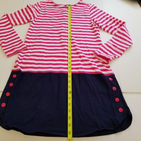 Florence Eiseman Studio 342 Dress Girls 16 Pink White Striped Navy Blue - Picture 8 of 12